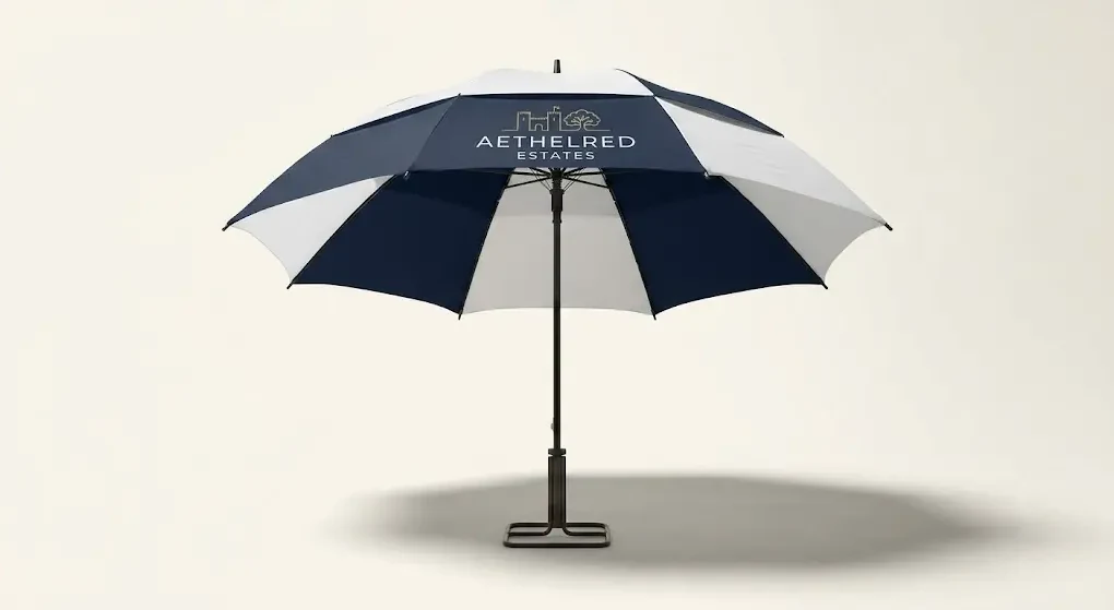 Golf umbrella printing by Dot2Dot Printing in Marrickville, Inner West Sydney